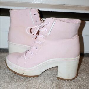 Trendy Pink Platform Boots